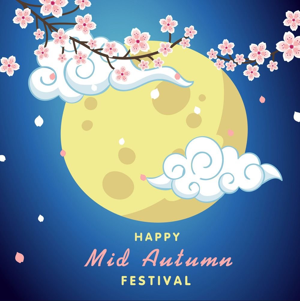 happy mid autumn festival moon photo